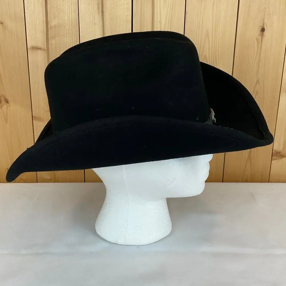 Cody James Boys' Sidekick Felt Cowboy Hat, Black - Size XL